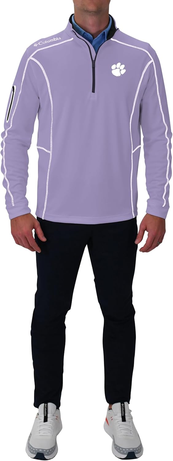 

Columbia Clemson Univ Golf мужская толстовка Shotgun 1/4 Zip, Frosted Purple