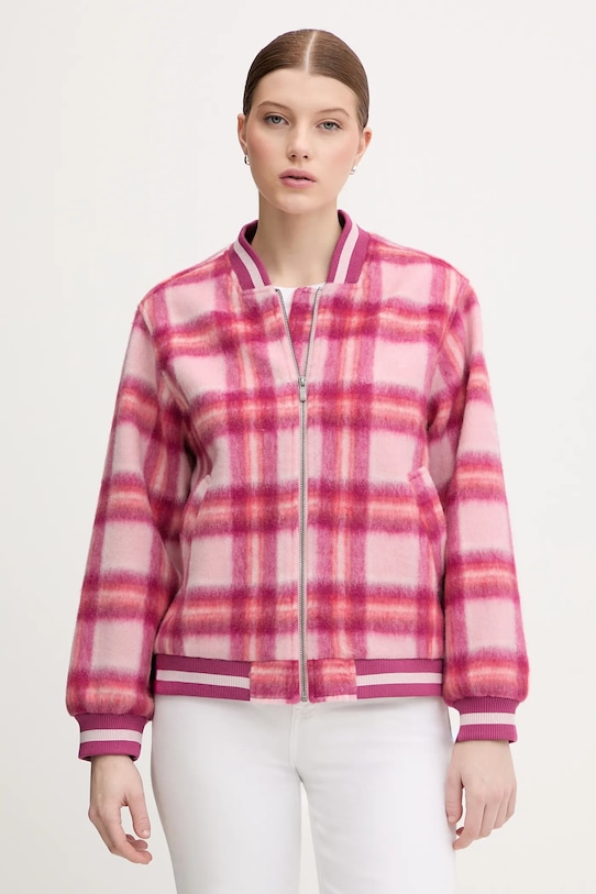 

Шерстяная куртка-бомбер United Colors of Benetton, розовый