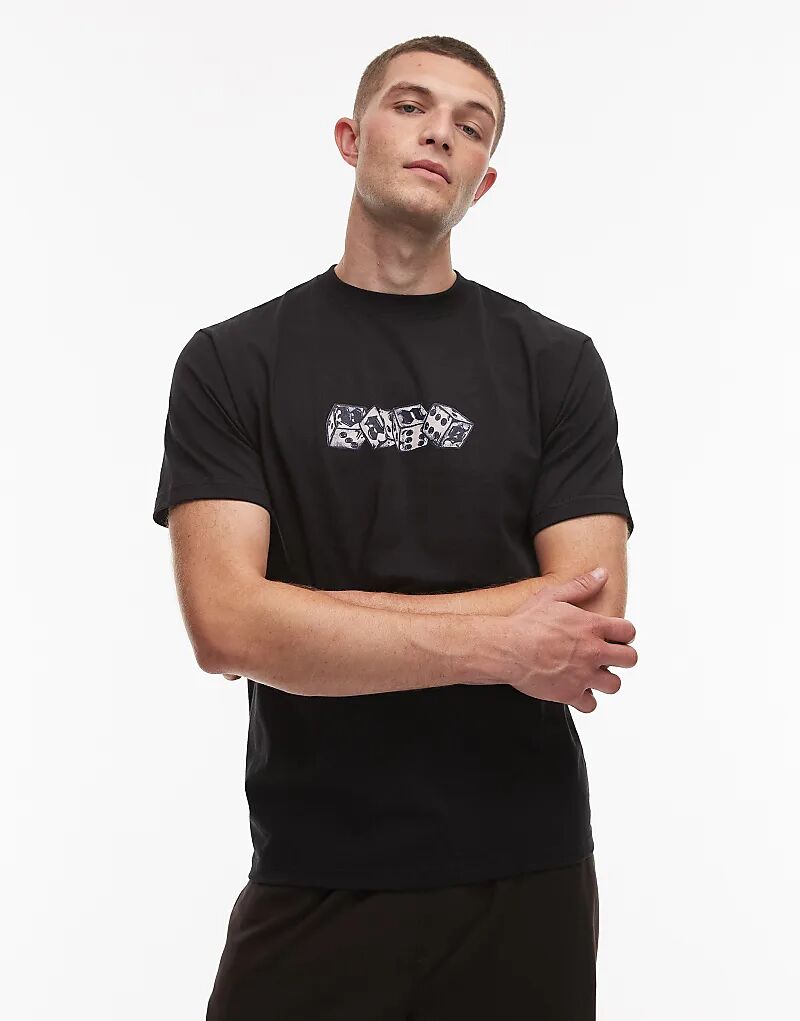 

Футболка Vans no dice с центральным графическим логотипом черного цвета