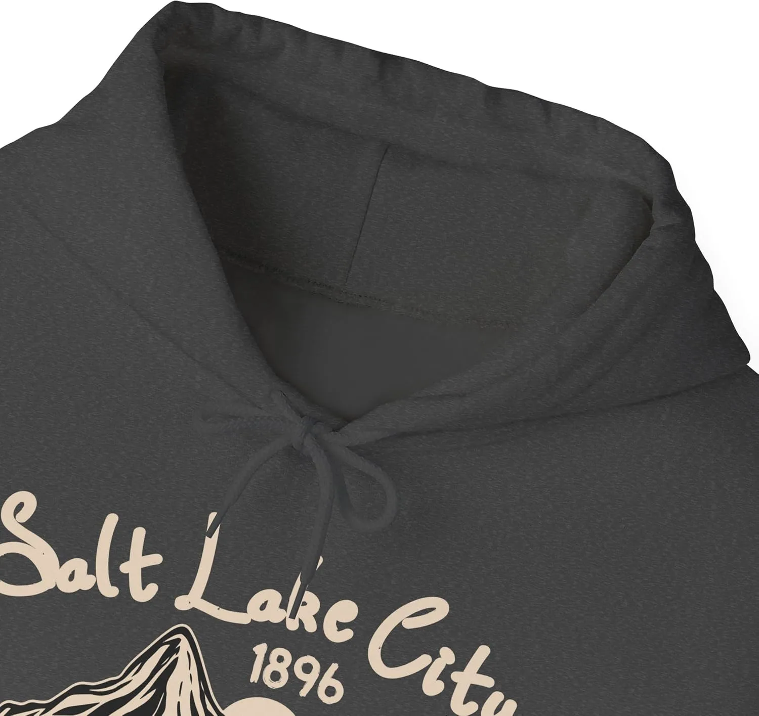 Толстовка с капюшоном Utah Salt Lake City College, университетская футболка, подарок из штата Юта, толстовка с капюшоном с изображением национального парка, хлопковая толстовка унисекс GENERIC, Dark Heather — фото 3