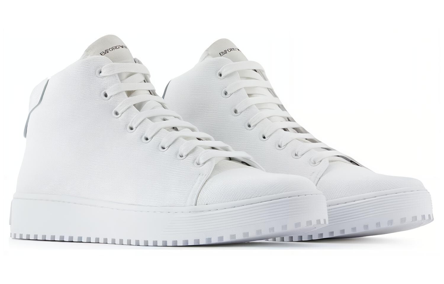 Кроссовки EMPORIO ARMANI EA Skateboarding Shoes Men High-top White, белый — фото 3
