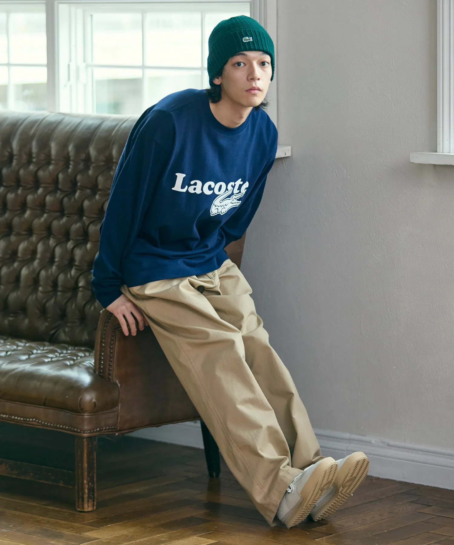 Мужские кроссовки из замши Lacoste AURA 225 чёрные — фото 4