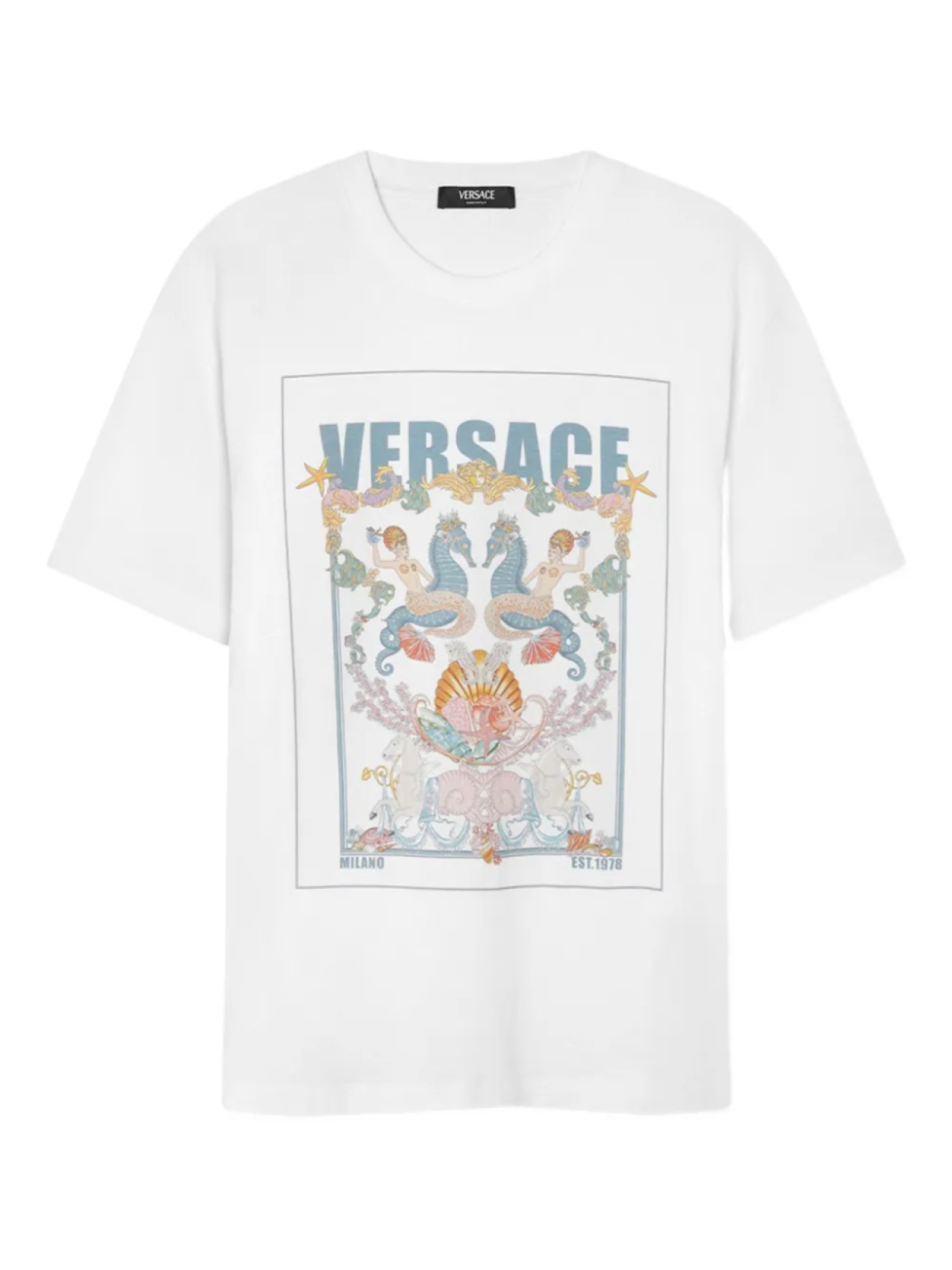 

Versace футболка с графичным принтом, белый