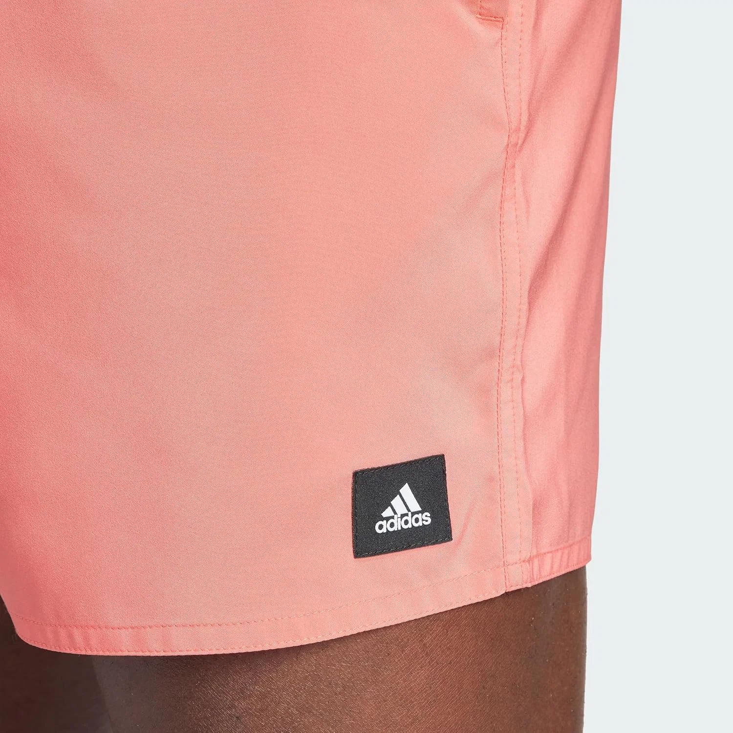 Мужские однотонные плавки Adidas классической длины, белый — фото 2