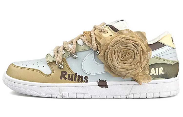 

Кроссовки Nike Dunk Skateboarding Shoes Women's Low-top Blue, цвет Wheat