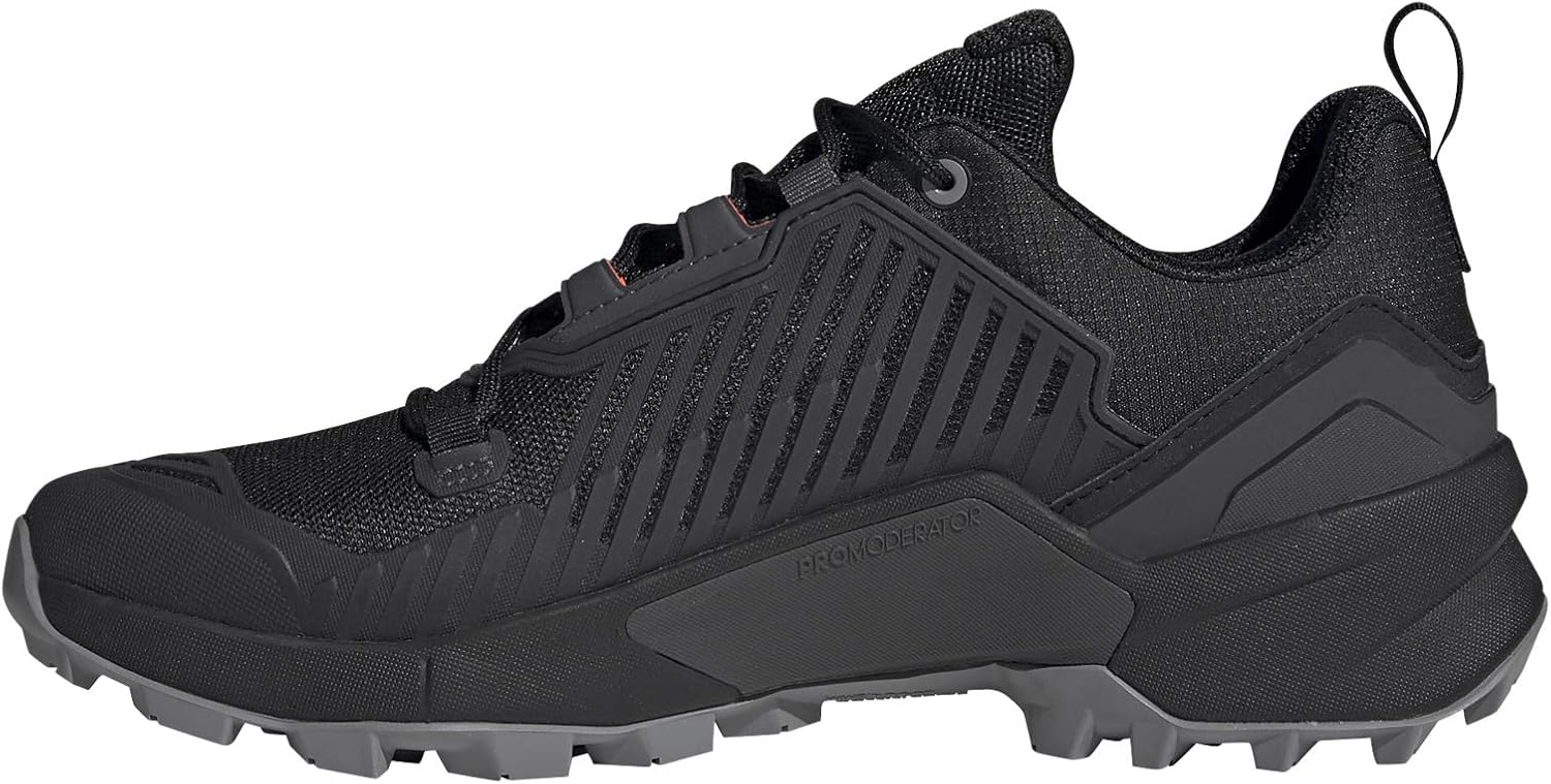 Мужские кроссовки для трейлового бега adidas Terrex Swift R3, черный/красный/серый — фото 4