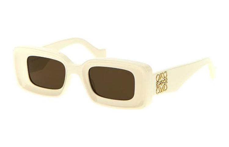 

LOEWE Прямоугольные солнцезащитные очки в рамке, Light Yellow