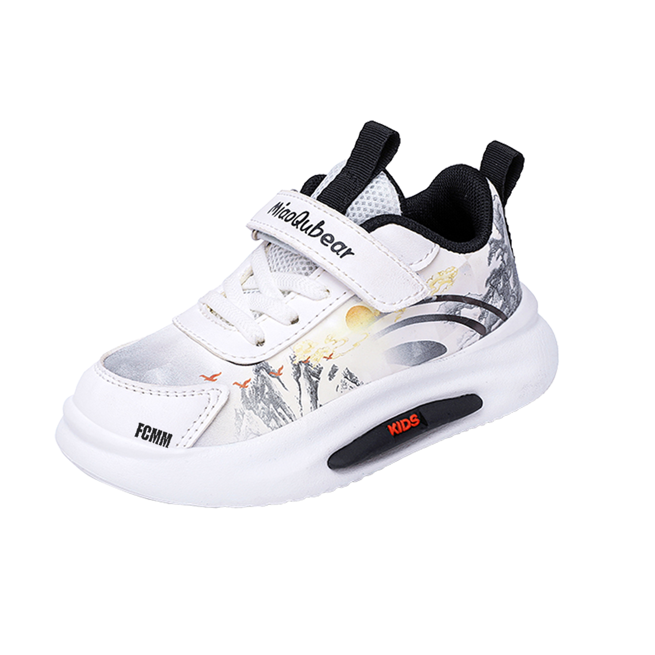

Противоскользящие и дышащие кроссовки для детей FCMM, белый/черный
