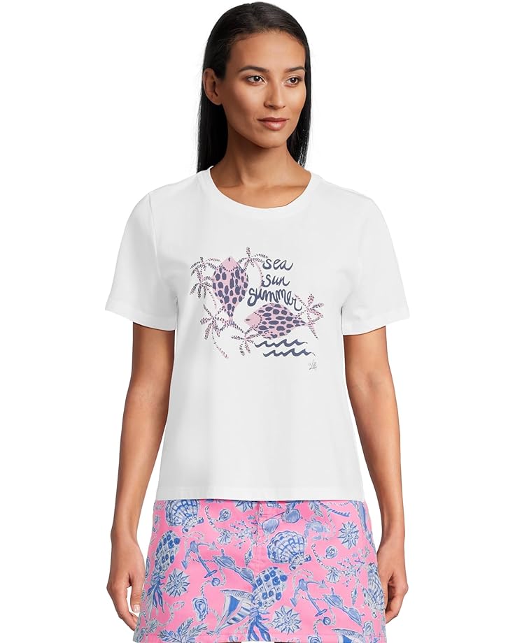 

Женский топ Lilly Pulitzer Barreto Knit, Multi Sun Sea Motifs Graphic