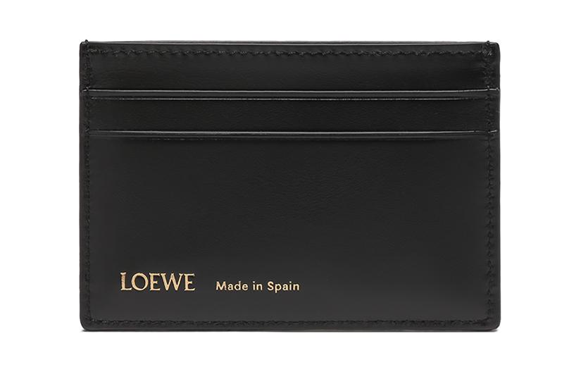 

LOEWE Кожаный текстильный держатель для карт женский темно-синий черный
