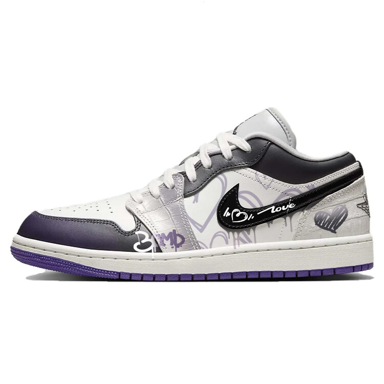 

Баскетбольные кроссовки Air 1 Vintage женские с низким верхом фиолетовый/белый Jordan