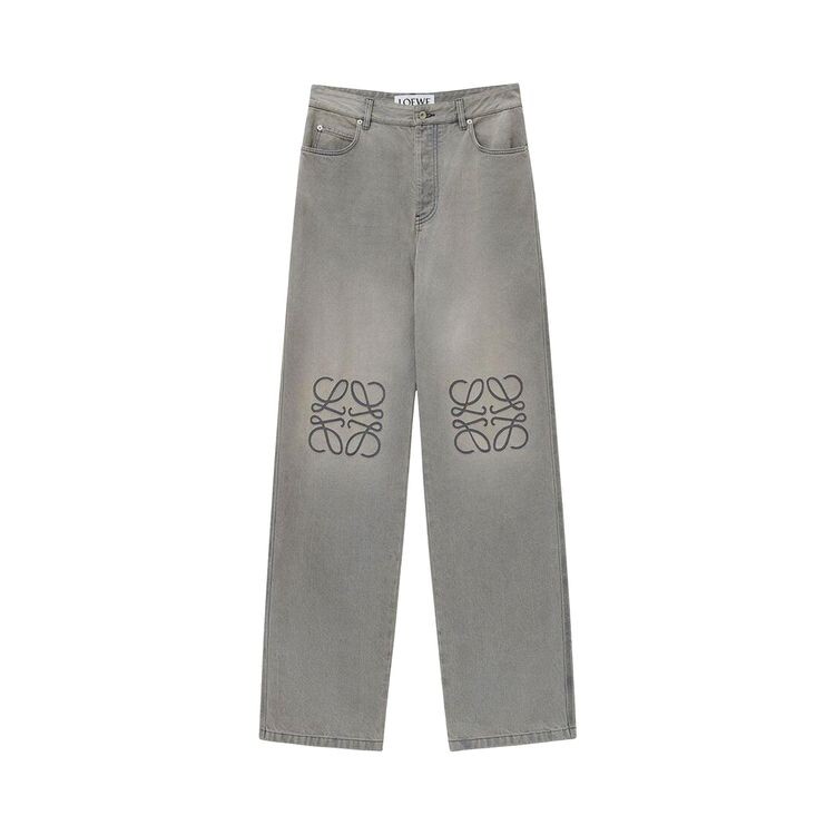

Джинсы Loewe Anagram Baggy Jeans Grey Melange, серый