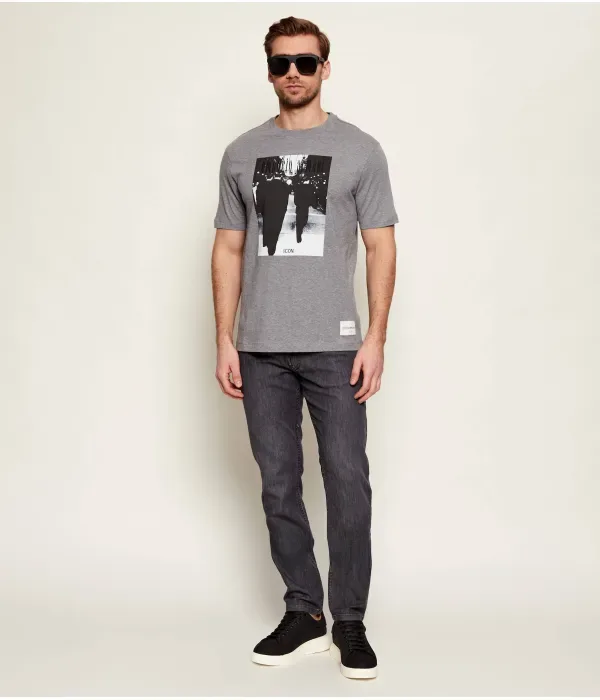 Футболка regular fit Emporio Armani, серый — фото 2