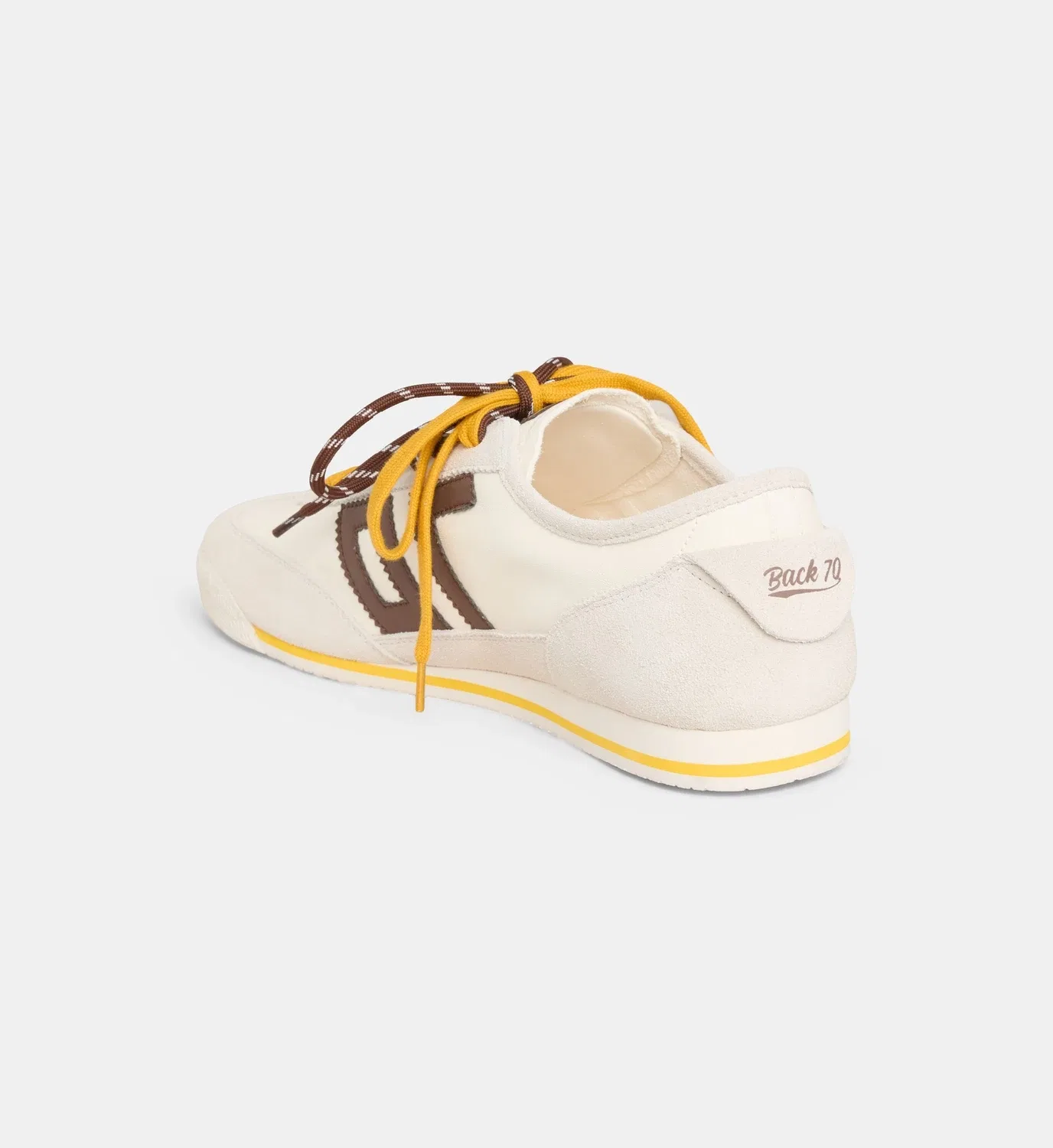 Низкие винтажные теннисные кеды Léon из замши BACK 70, белый — фото 3