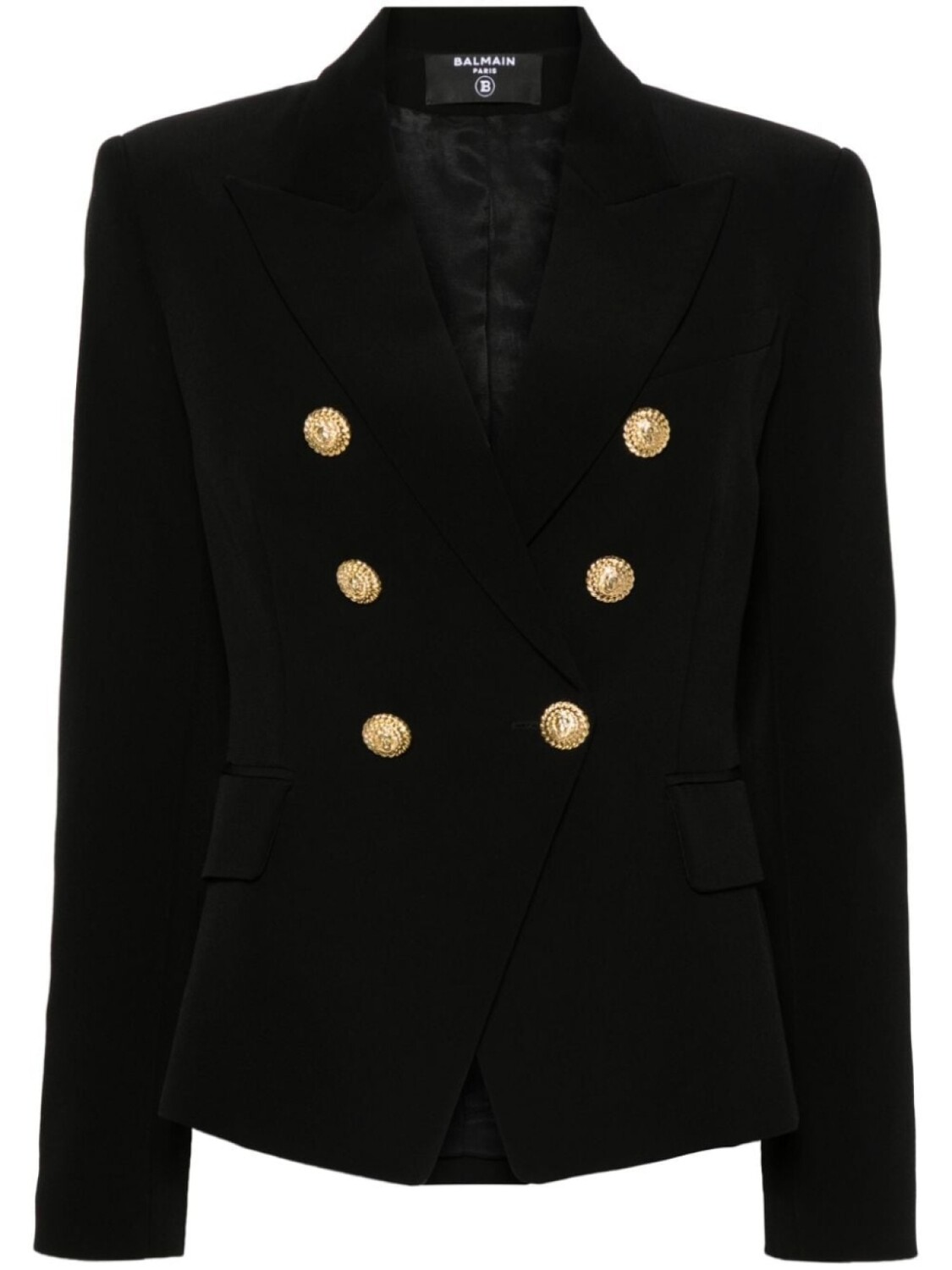 

Balmain двубортный блейзер, черный