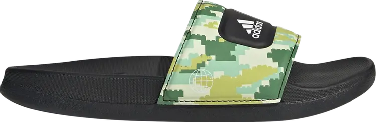 

Кроссовки LEGO x Adilette Slide J 'Digi Camo - Green', черный