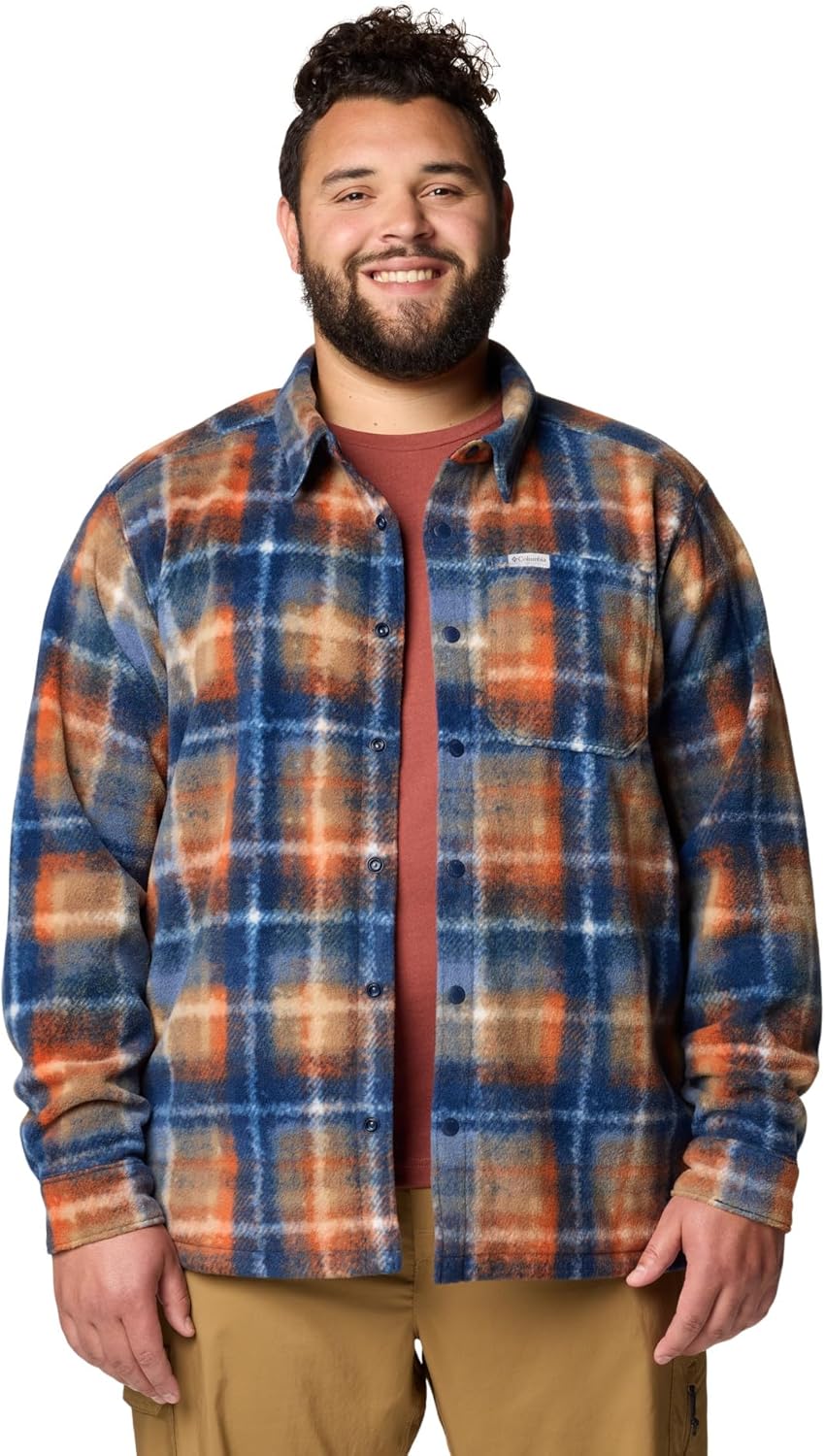 

Columbia мужская куртка-рубашка Steens Mountain Printed Shirt Jacket II, Collegiate Navy Omblur