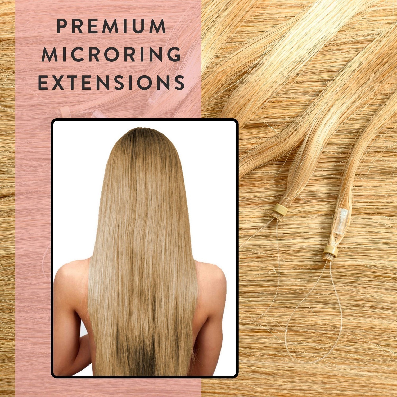 Накладные волосы microring extensions premium echthaar #9/31 lichtblond gold-asch 1g Hair2Heart, 50cm, количество 25 шт. — фото 2