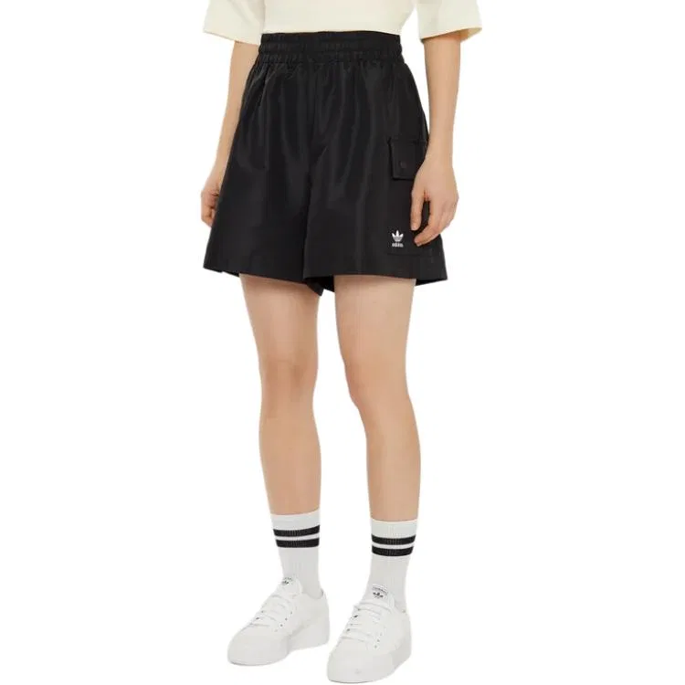 Шорты карго женские Adidas Essentials Woven High Waist Black Adidas Originals — фото 3