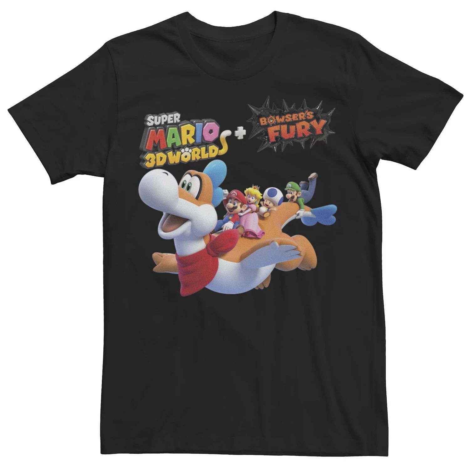 

Мужская футболка Super Mario 3D World Bowser's Fury Group Shot Fly Through Licensed Character