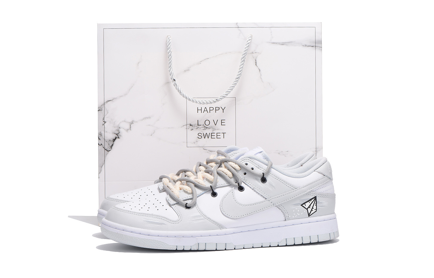 

Nike Кроссовки для скейтбординга Dunk Coverage с противоскользящим и износостойким верхом, мужские, серо-белые