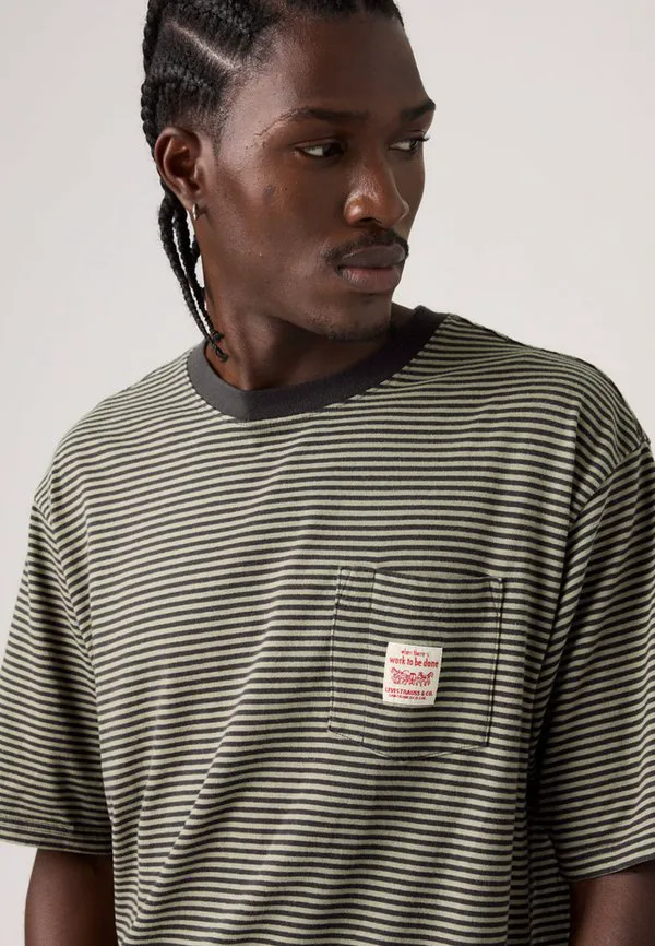 Рабочая футболка, базовая футболка Levi'S Workwear, Euan Stripe Dried Sage — фото 4