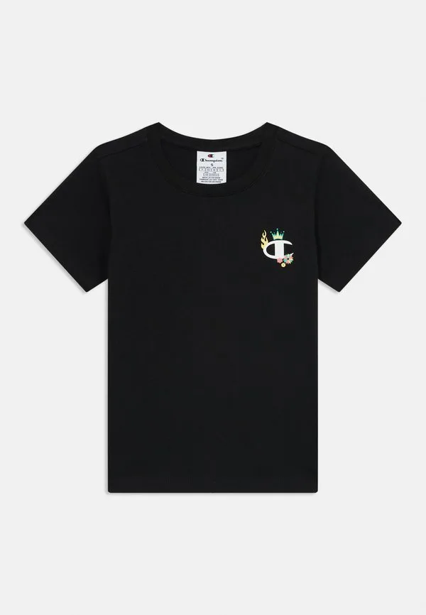 Футболка с графическим принтом и круглым вырезом Champion, Black — фото 4