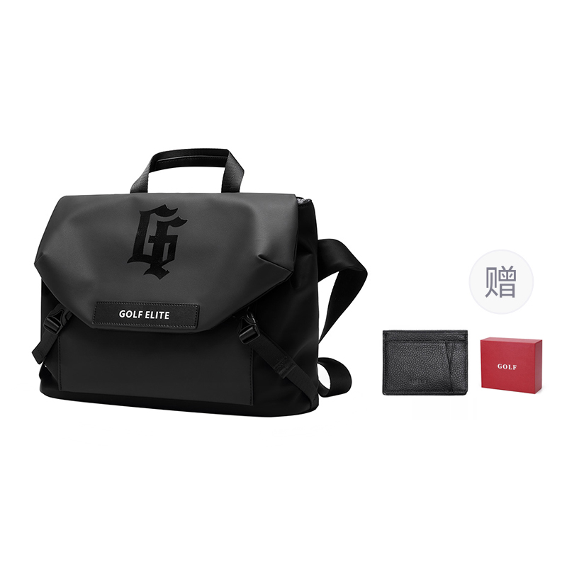 

GOLF Синтетическая кожаная сумка-мессенджер с клапаном, Black Cow Leather Card Holder 1 Pc
