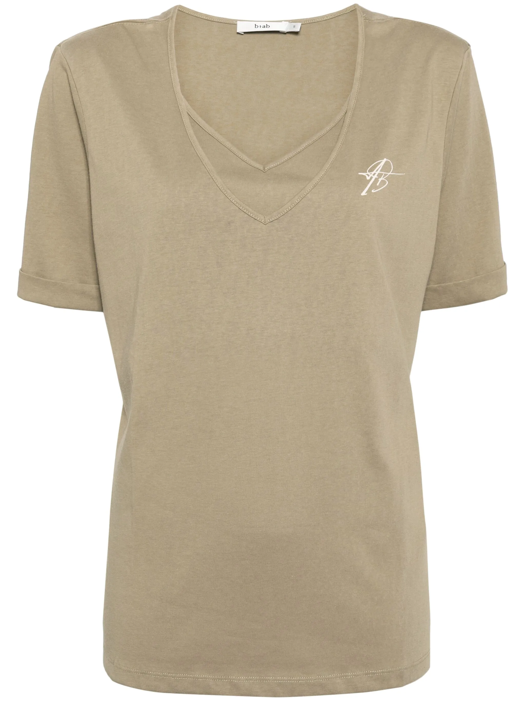 

Многослойная футболка из джерси с V-образным вырезом B+Ab, бежевый