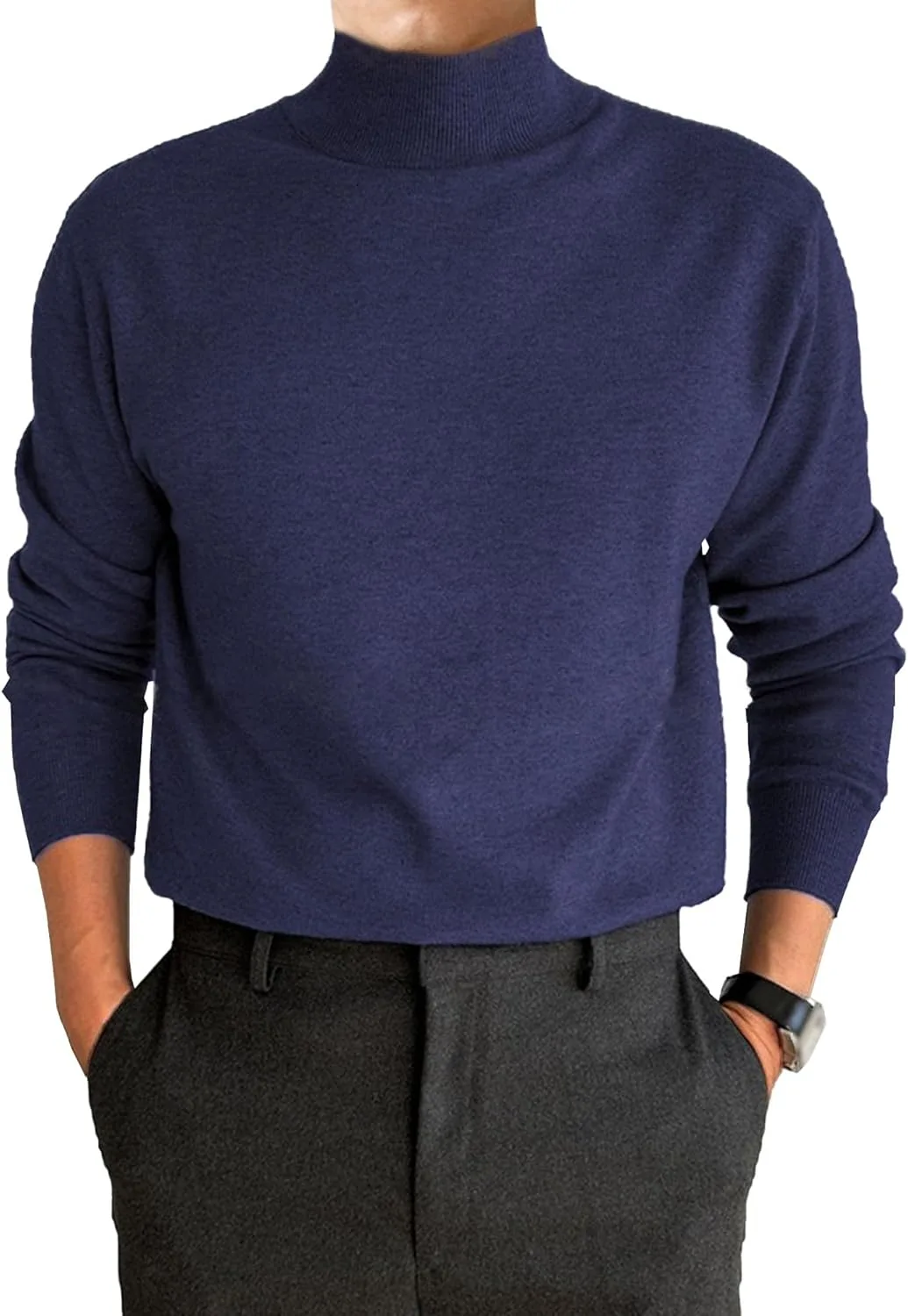 

Мужской повседневный свитер с высоким воротником JEShifangjiusu