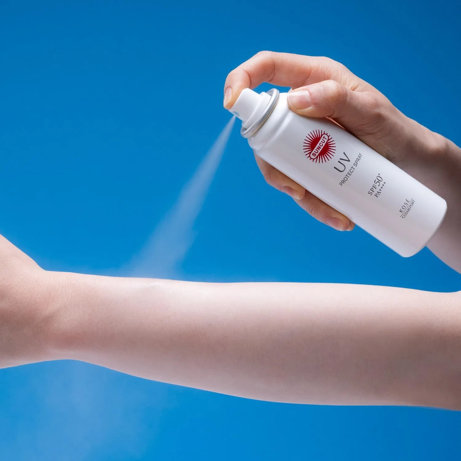 Спрей солнцезащитный прозрачный Suncut KOSE Protect UV SPF50+ PA++++ 60 г — фото 3