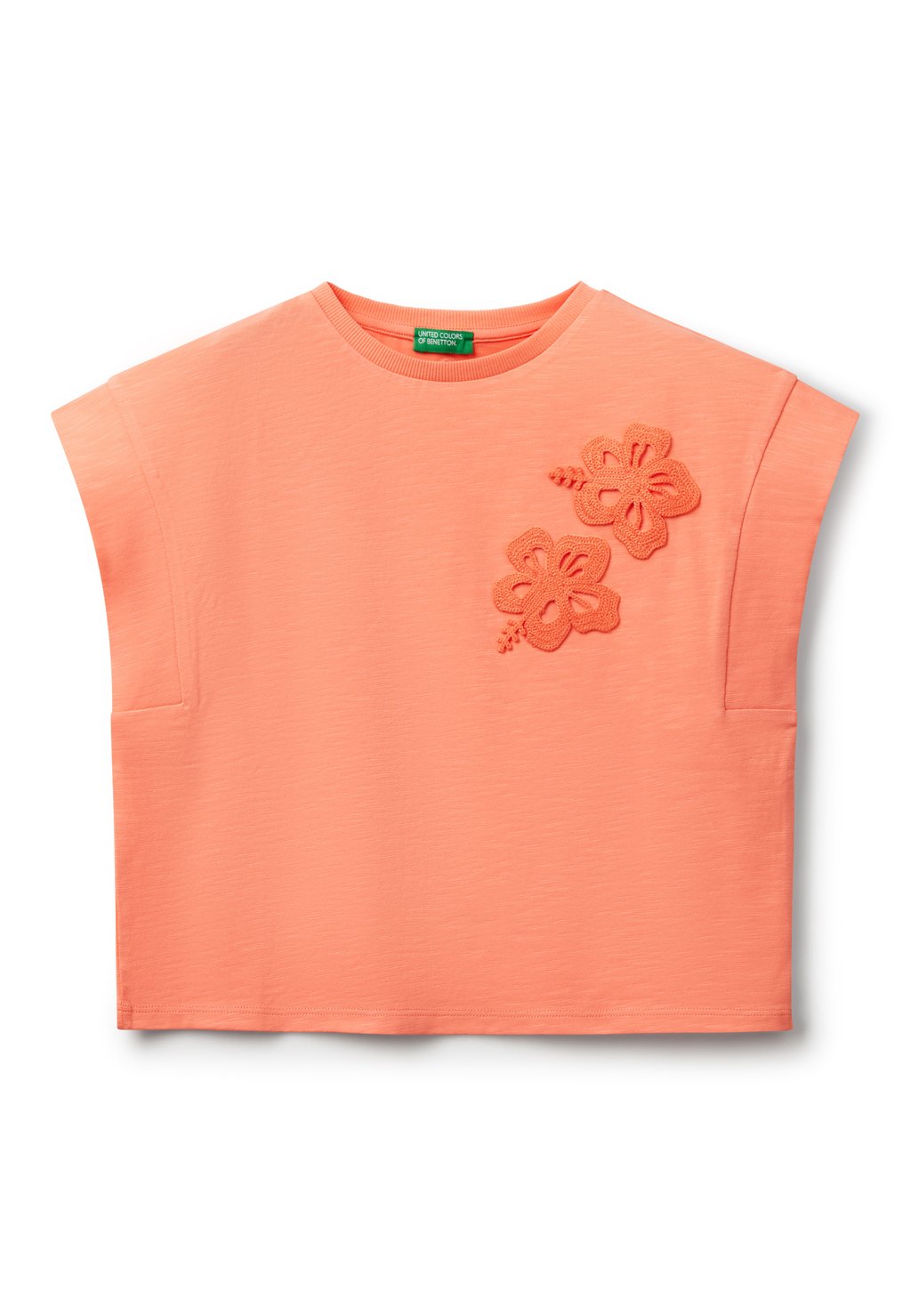 

Футболка с принтом United Colors of Benetton, коралловый