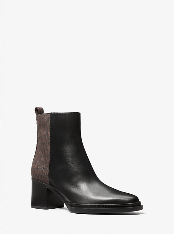 Кожаные сапоги Lex с фирменным логотипом Michael Kors, Brown/Blk