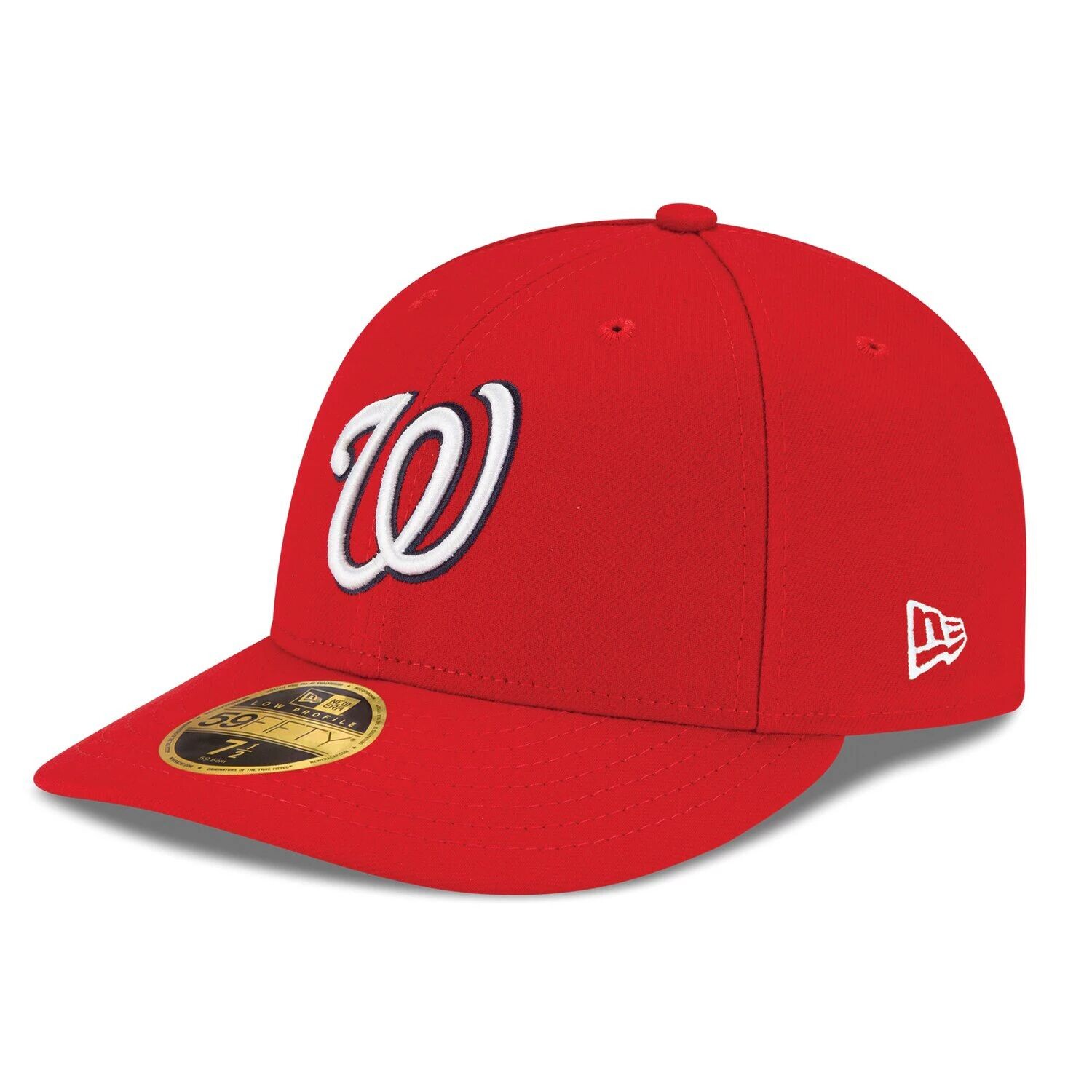 

Мужская новая эра Red Washington Nationals Game Authentic Collection Низкопрофильная кепка для поля 59FIFTY Облегающая шляпа New Era