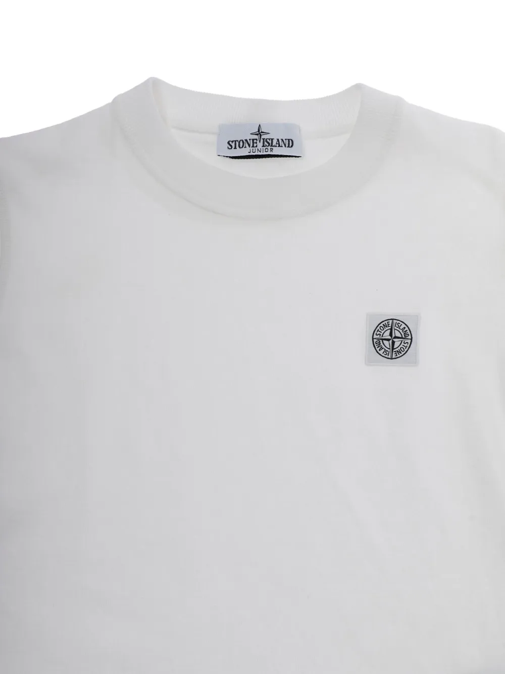 Футболка с нашивкой-логотипом Stone Island Junior, белый — фото 3
