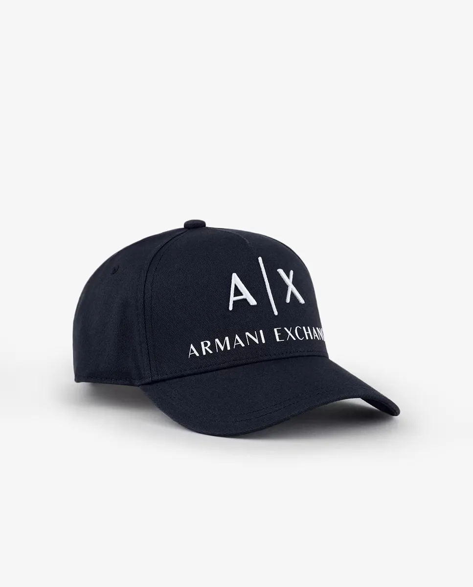 

Хлопковая бейсболка Armani Exchange, темно-синий