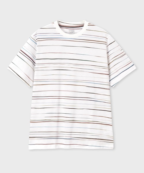 

Футболка с коротким рукавом, в фирменную полоску Paul Smith, белый