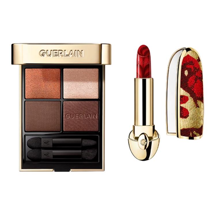 

GUERLAIN JIAOLAN Fortune Gold Joy набор из 3 предметов: помада 4 цвета, тени для век легко растушевываются, не размазываются