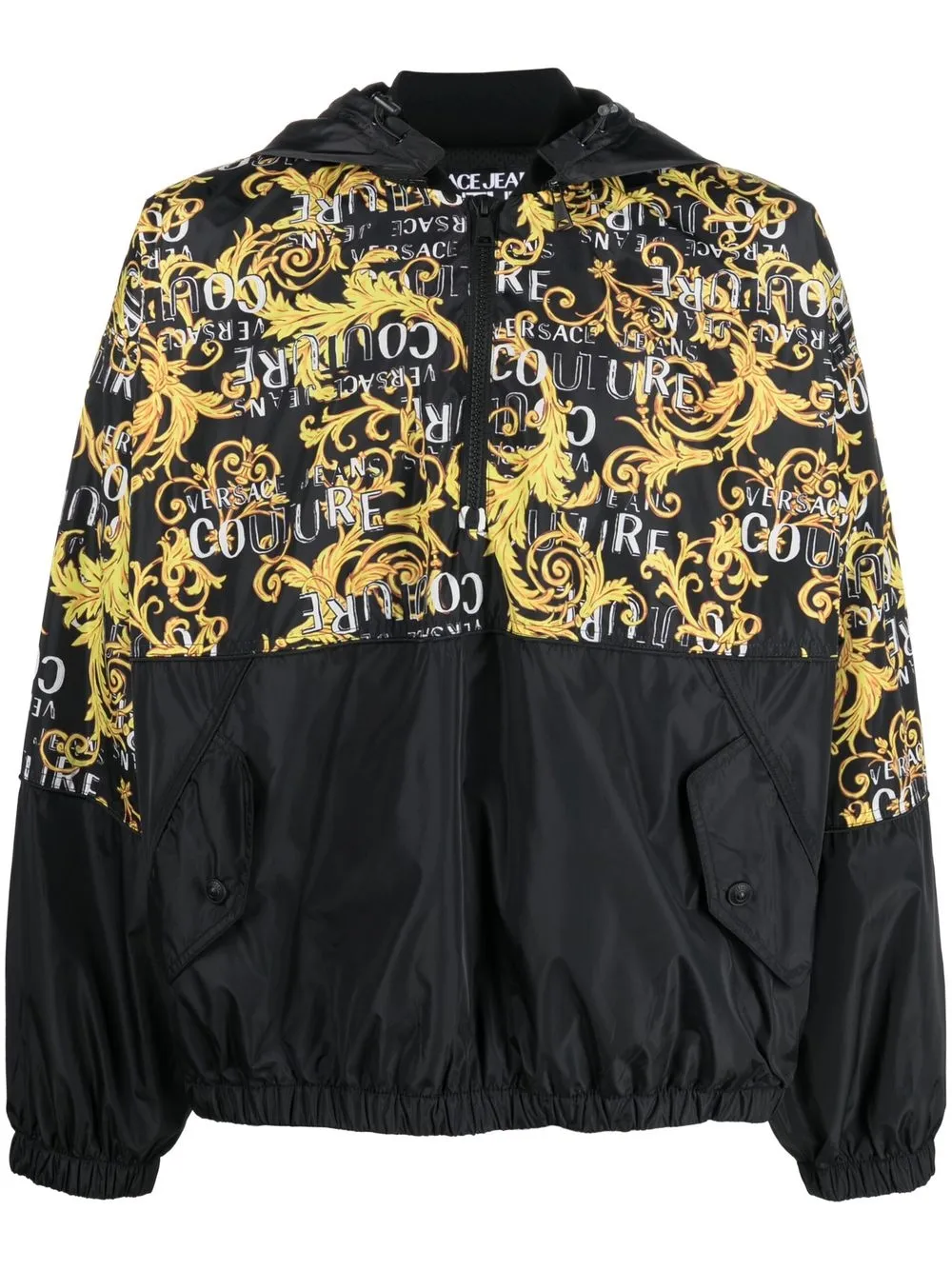 

Худи с логотипом Versace Jeans Couture, черный