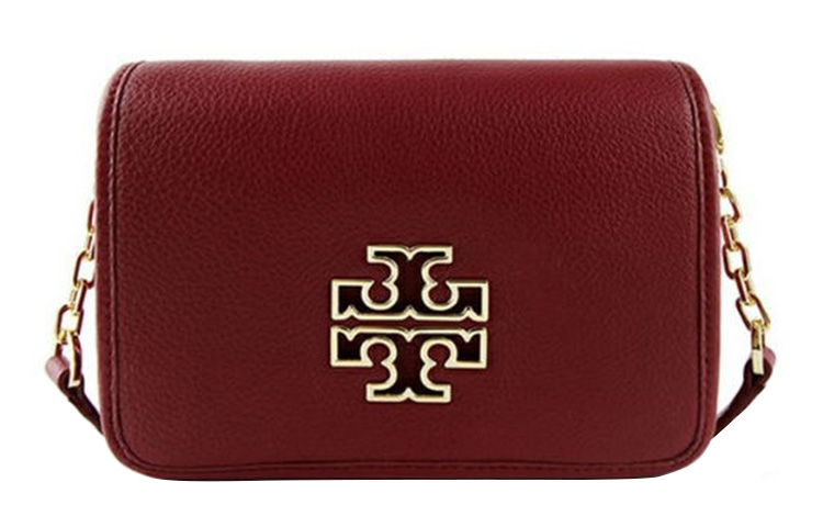 

TORY BURCH Сумка через плечо Britten Cow Leather, женская, бордовая