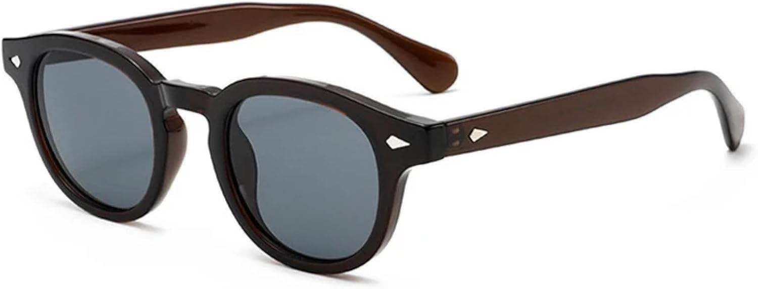 

Солнцезащитные очки с защитой от УФ-излучения UV400 для женщин и мужчин | Круглые, красные, зеленые, в стиле панк, с заклепками и градиентом | для занятий спортом на открытом воздухе DSVIGF, Dark Brown Gray