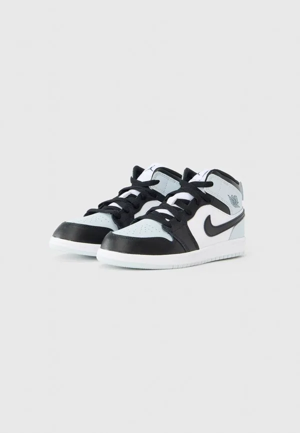Jordan 1 mid унисекс высокие кроссовки Jordan, Black/Aura/Squadron Blue — фото 2