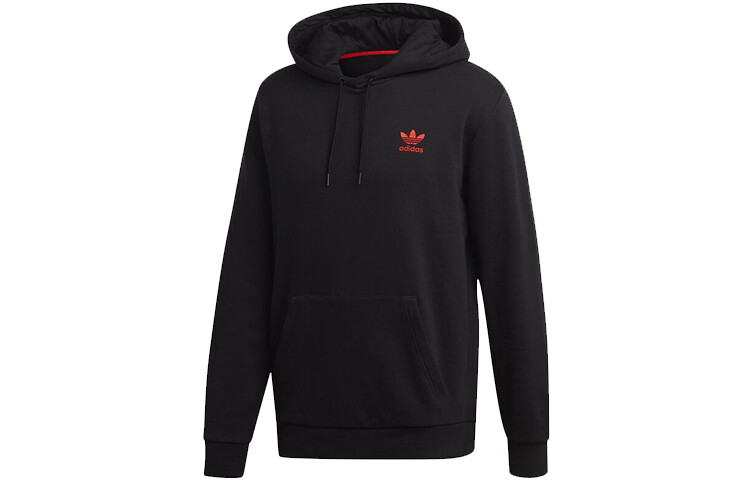 

Толстовка с капюшоном Popover с изображением валентинки, черная Adidas Originals