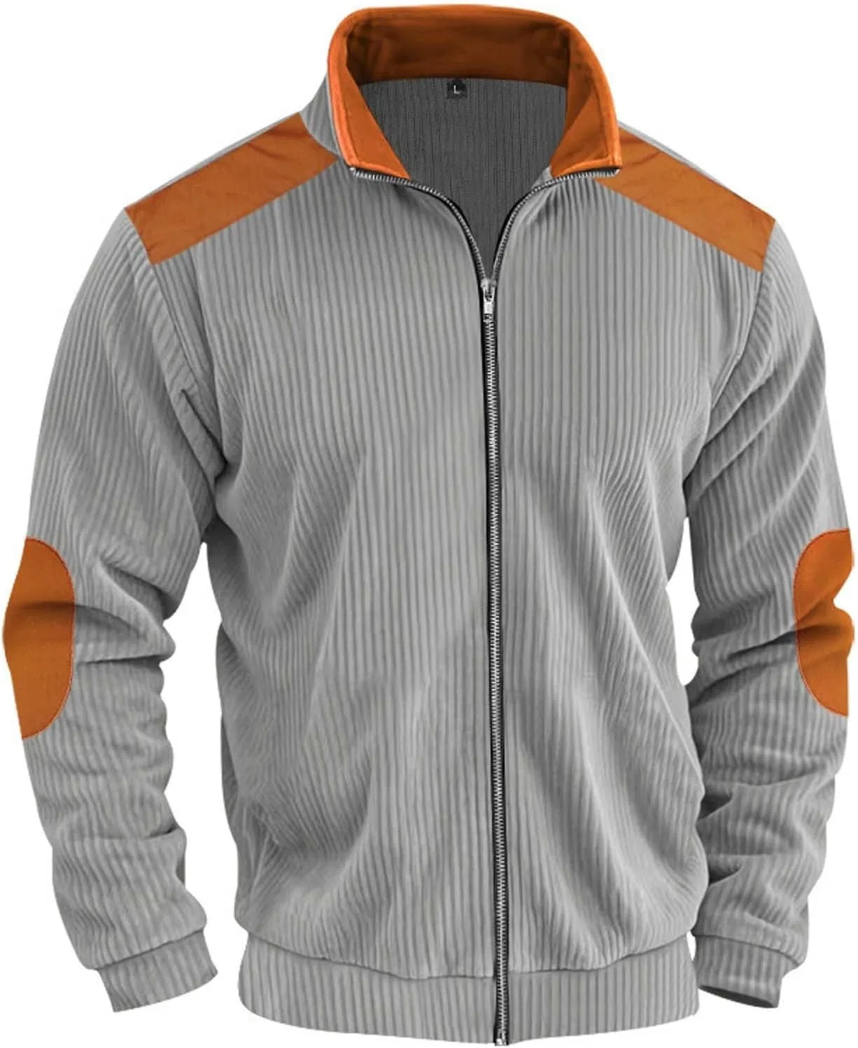 Мужская куртка легкая двушовная, Generic, Light Gray — фото 2