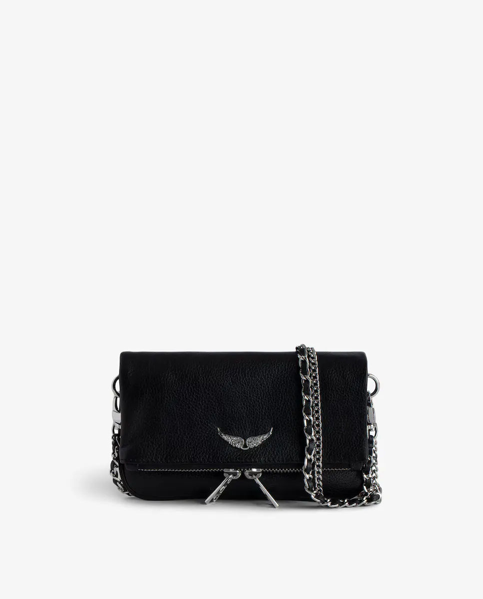 

Многопозиционная кожаная сумка Rock Nano Zadig & Voltaire, черный
