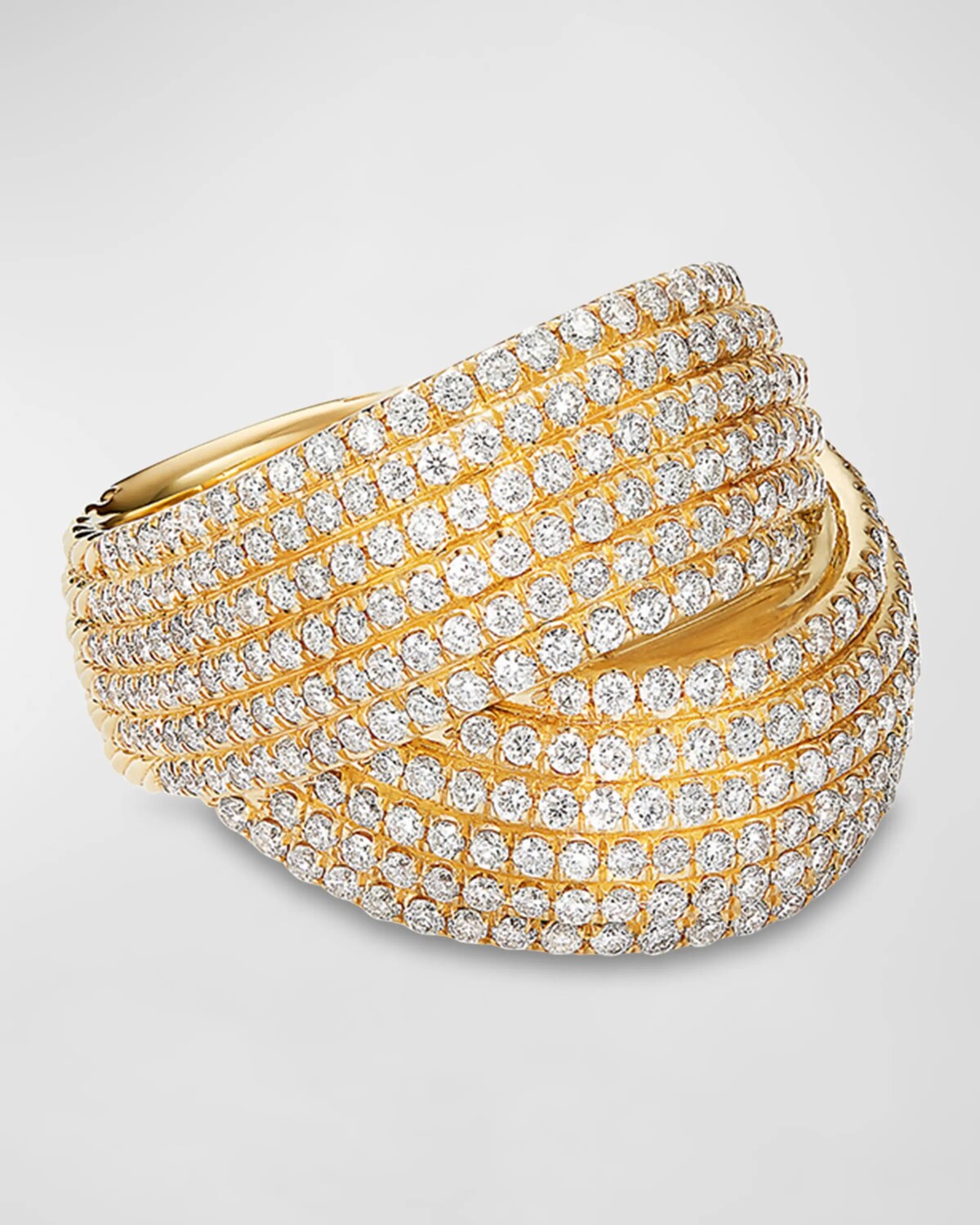 

Кольцо-перекресток Origami, 18 карат, с бриллиантами, размер 9 David Yurman, цвет 40 White