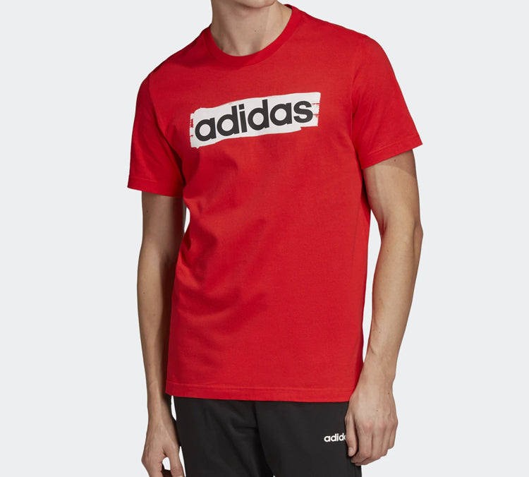 Футболка adidas Alphabet Logo Sports Short Sleeve Red, красный — фото 3