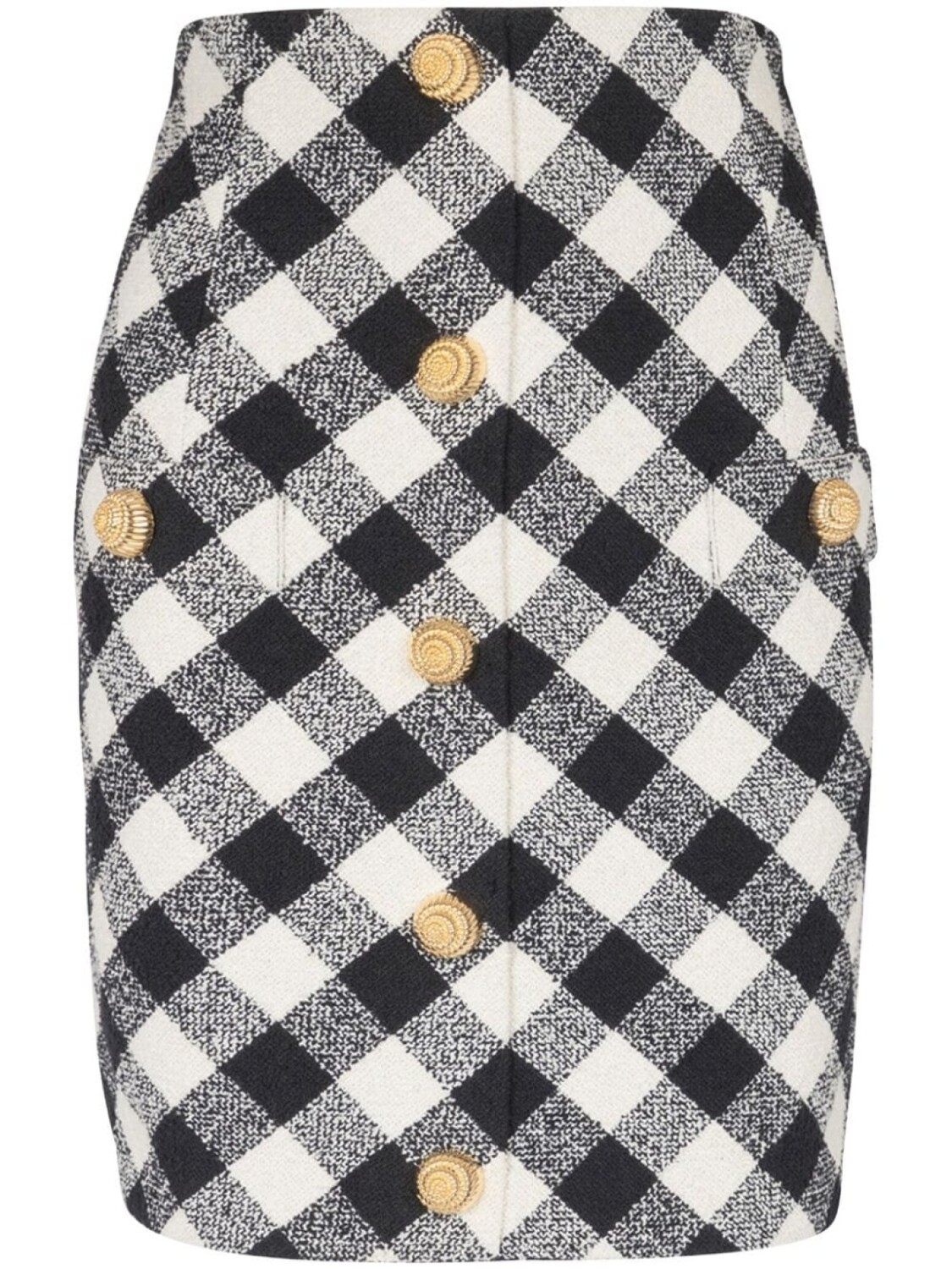 

Balmain юбка мини в клетку, черный
