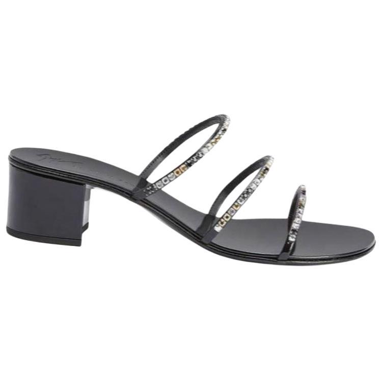 Сланцы GZ Slide на платформе 4 см черные женские Giuseppe Zanotti — фото 2