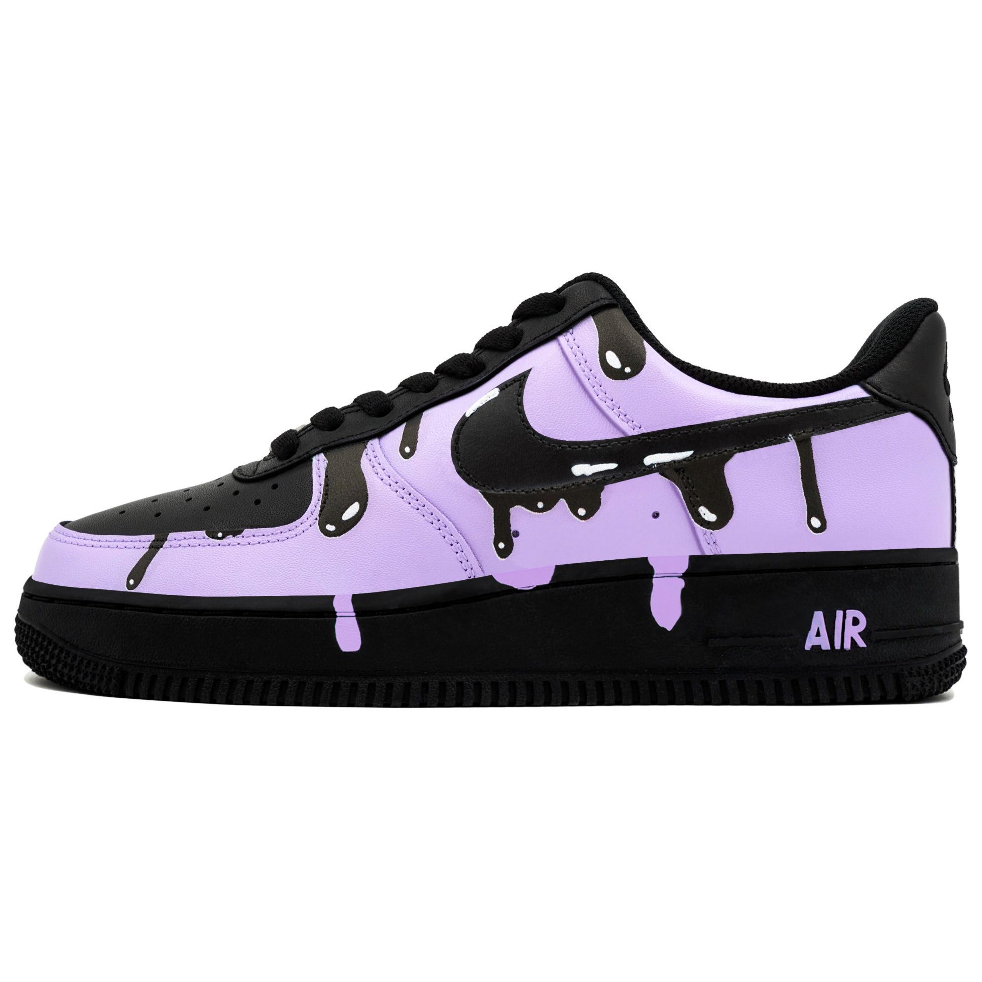 

Кроссовки Nike Air Force 1 Skateboarding Shoes Unisex Low-top Purple, черный